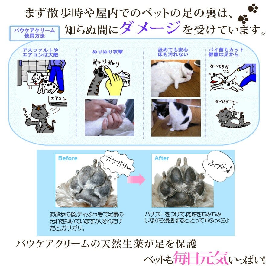 獣医推奨】ハッピーアース PANA-ZOO パナズー パウケアクリーム（足裏