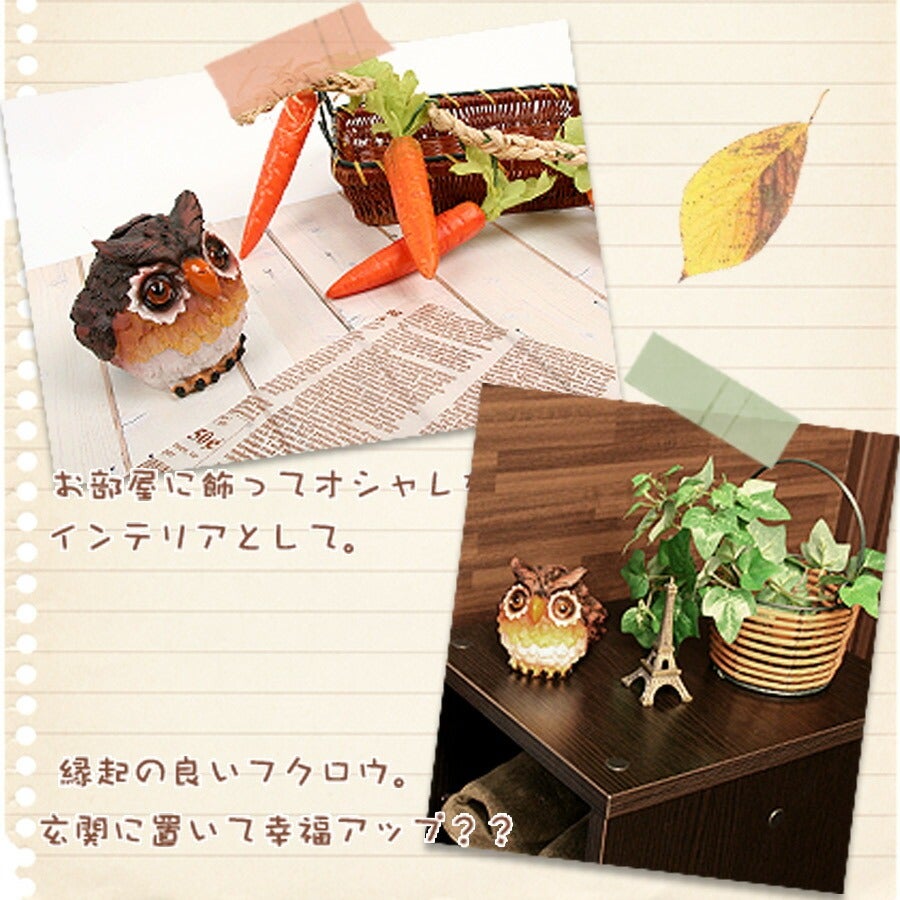 フクロウ 貯金箱 S | フェレットワールド WEB SHOP