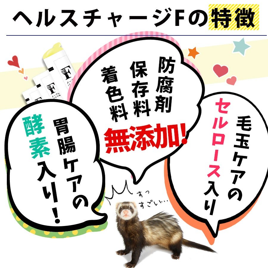 ヘルスチャージ-F フェレット用健康補助食品バイト（3g×30本入り