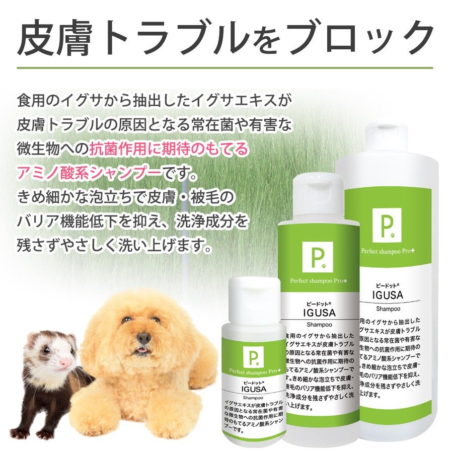 ペット シャンプー｜P. ピードット イグサシャンプー｜低刺激 敏感肌