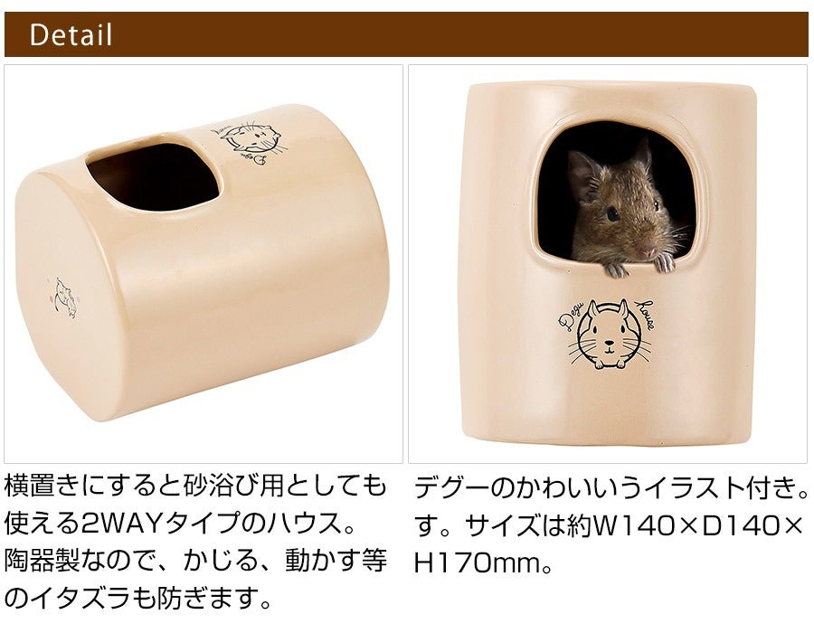 マルカン CASA デグーの砂浴びもできるハウス（T1） （NK）【お