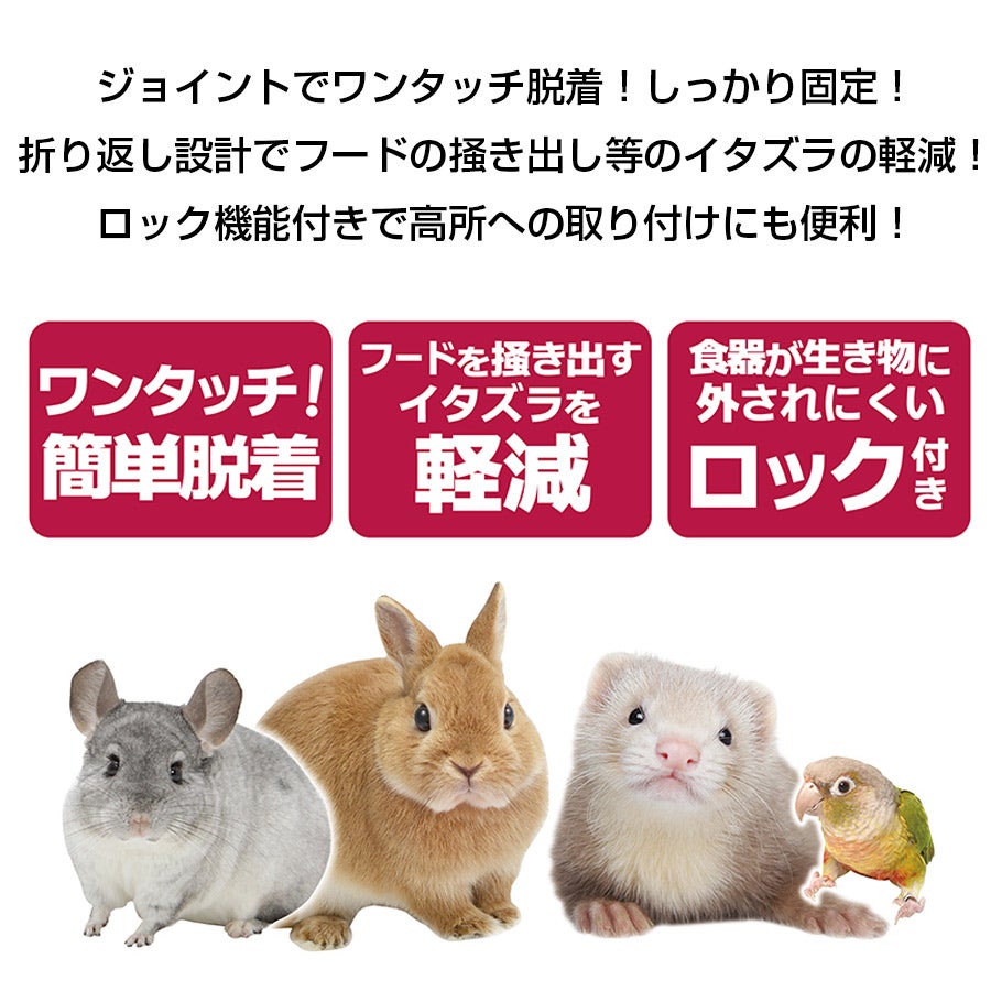 フェレット 食器 三晃商会 ワンタッチ 固定食器 M